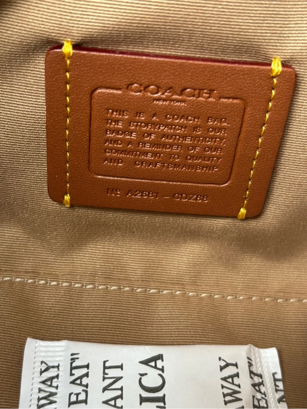 Coach quilted leather